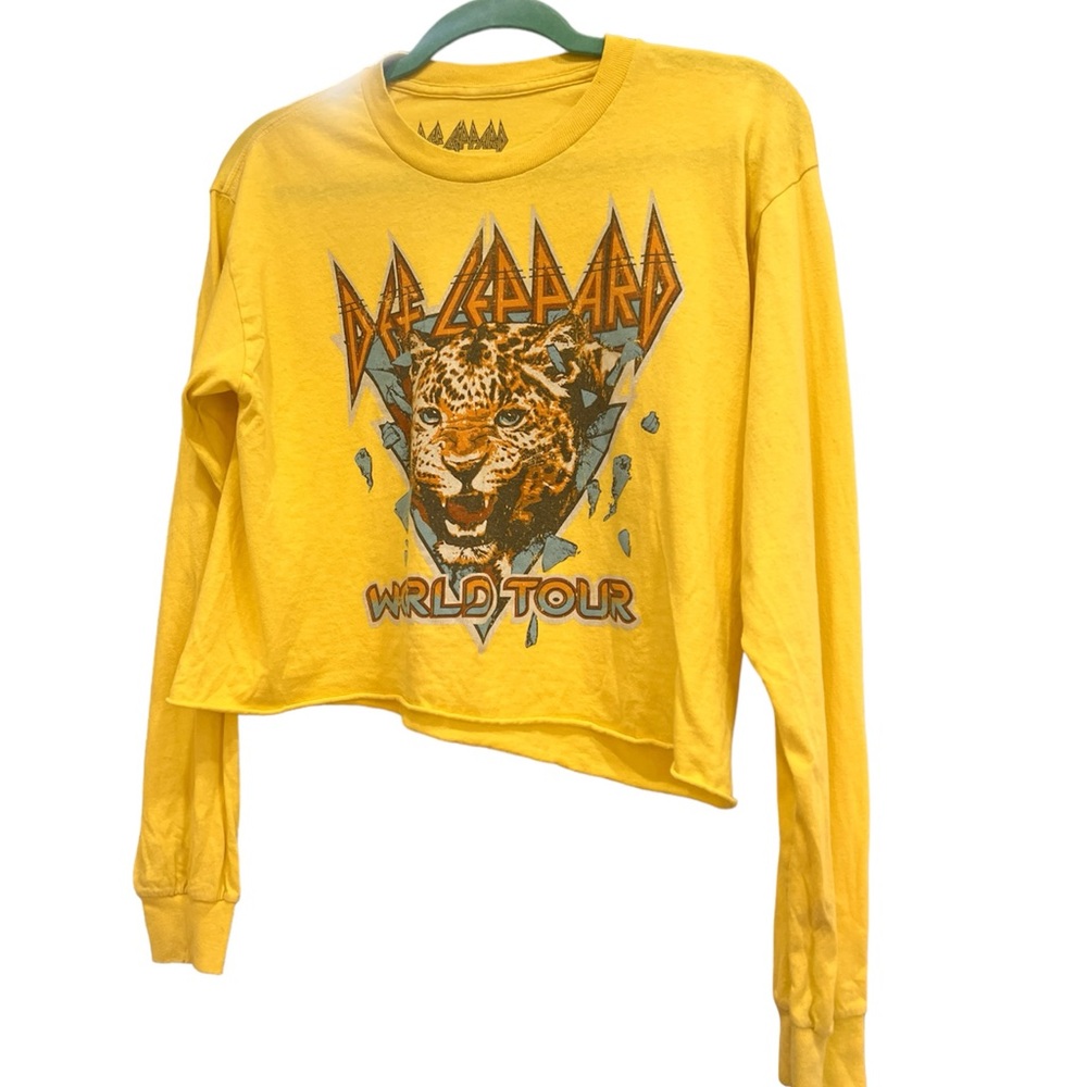 DEF LEPPARD | long sleeve cropped band shirt